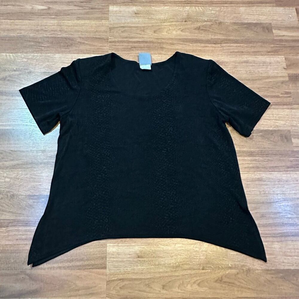 Rabbit Designs Short Sleeve Black Shirt | Women Size M